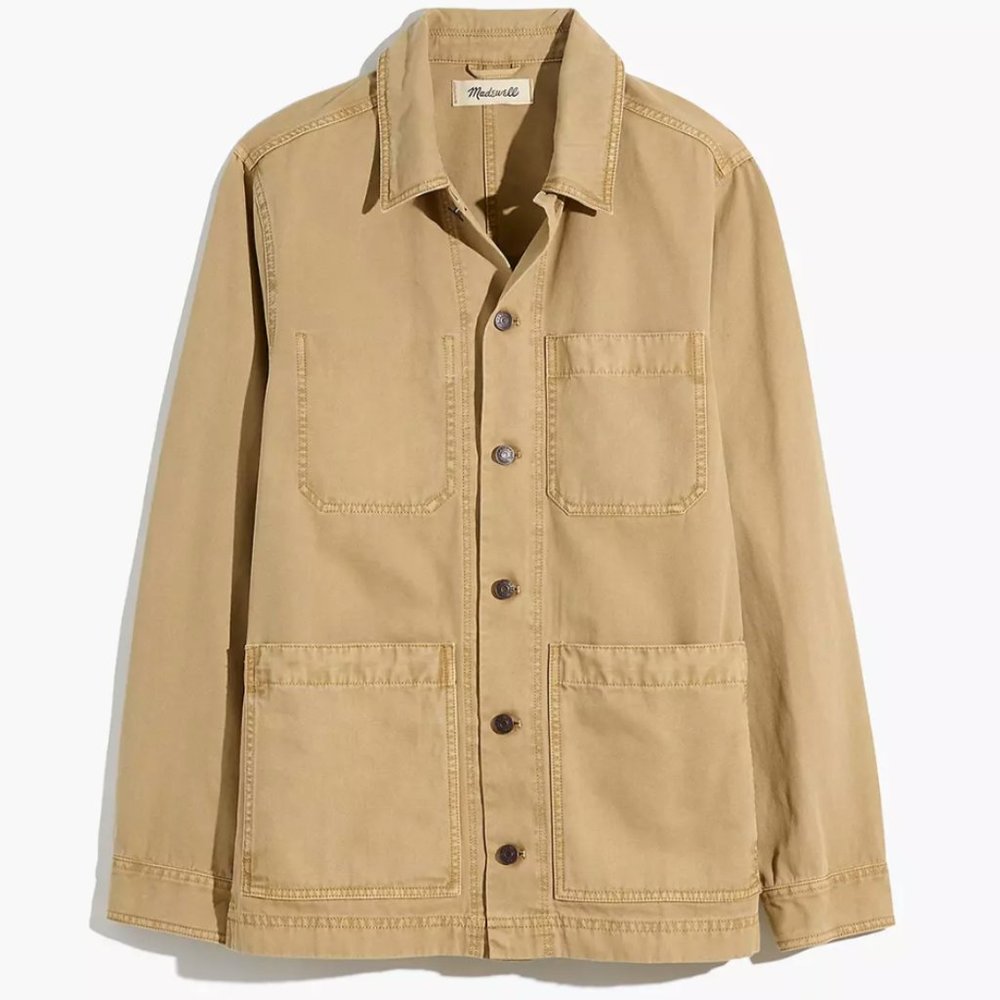 Madewell Men's Garment-Dyed Lightweight Canvas Chore Jacket - NWT
